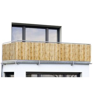 Folie paravan pentru balcon si gradina Bamboo, Maximex, 500x85 cm, PVC/poliamida, natur imagine