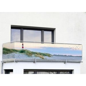 Folie paravan pentru balcon si gradina North Sea Coast, Maximex, 500x85 cm, PVC/poliamida, multicolor imagine