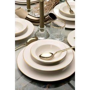 Serviciu de masa, Beros, 973BRS3168, Portelan , Farfurie intinsa 25x25x2 cm, Crem imagine