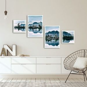 Set 4 tablouri decorative, Alpha Wall, Better Laughing, 30x30/35x50 cm imagine
