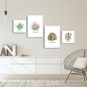 Set 4 tablouri decorative, Alpha Wall, Plants, 30x30/35x50 cm imagine