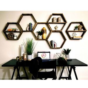 Raft de perete, Evila Originals, Raf109, Lemn masiv, Maro imagine