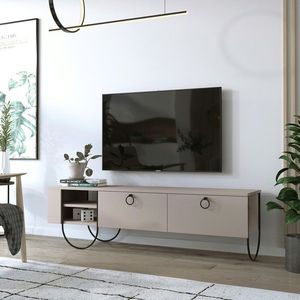 Comoda TV, Homitis, Norfolk Tv Stand, 150x44x36 cm, PAL, Mocha imagine