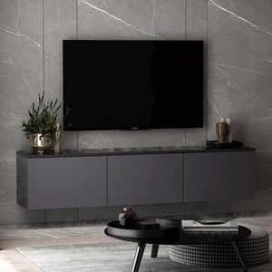 Comoda TV, Inarch, Neon, 160x35x32 cm, PAL, Antracit imagine