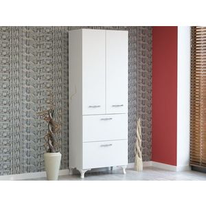 Dulap pentru baie Yasam, Decorotika, 60x31.5x163 cm, alb imagine