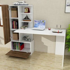 Birou Domingos, Furny Home, 150x60x120 cm, alb/maro imagine