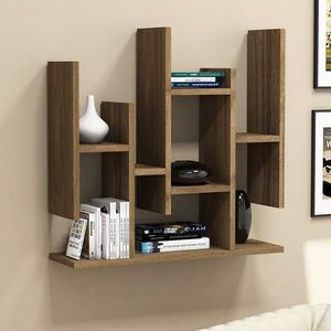 Raft pentru perete Flower, Puqa Design, 66.8x19.6x105 cm, maro imagine