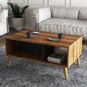 Masuta de cafea, Arcadia, Exxen, 90x54x41 cm, PAL, Nuc / Antracit imagine