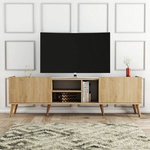 Comoda TV, Arcadia, Lotus, 180x52x34 cm, PAL, Stejar imagine