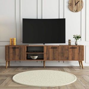 Comoda TV, Arcadia, Exxen, 180x53x35 cm, PAL, Maro imagine