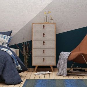 Dulap, Mod Design, Spanze, 50x103x40 cm, PAL, Stejar / Alb imagine