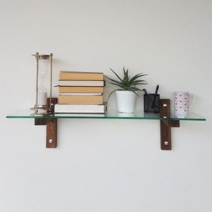 Raft de perete R100, Neostill, 85 x 25 x 25 cm, walnut imagine