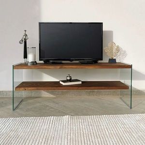 Comoda TV Neostill TV103, 120 x 35 x 45 cm, walnut imagine