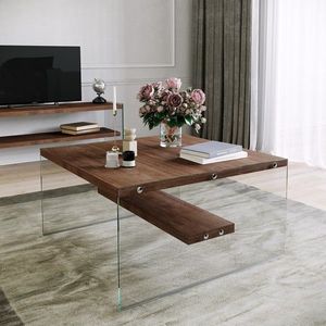 Masuta de cafea S100, Neostill, 75 x 75 x 40 cm, walnut imagine