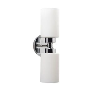 Aplica de perete Balcova N-347, Noor, 13 x 43 cm, 2 x E27, 100W, argintiu imagine