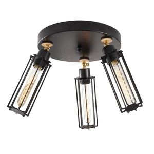 Lustra Likya N-1017, Noor, 30 x 50 cm, 3 x E27, 100W, negru imagine