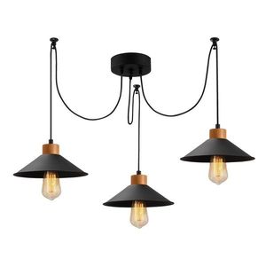Lustra Manavgat N-546, Noor, 100 x 114 cm, 3 x E27, 100W, negru imagine