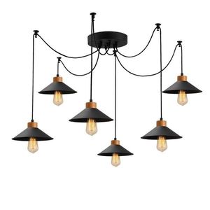Candelabru Manavgat N-559, Noor, 100 x 144 cm, 6 x E27, 100W, negru imagine