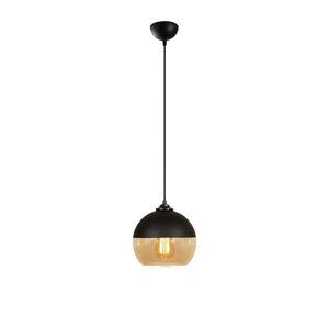 Lustra Camini MR - 869, Opviq, 20 x 116 cm, 1 x E27, 100W, negru/honey imagine