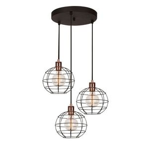 Lustra Tellini MR - 1001, Opviq, 40 x 113 cm, 3 x E27, 100W, negru imagine