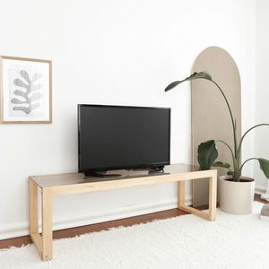 Comoda TV, Neostill, Via, 130x40x40 cm, Lemn, Natural imagine