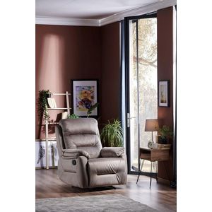 Fotoliu cu recliner, Niron, Enjoy TV, 80x105x80 cm, Recliner cu mecanism manual, Gri imagine