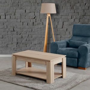 Masuta de cafea Shelf Light, Comforty, 104x56x47 cm, stejar deschis imagine
