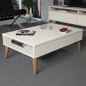 Masuta de cafea Best Cream, Hommy Craft, 90x60x34, 6 cm, crem imagine