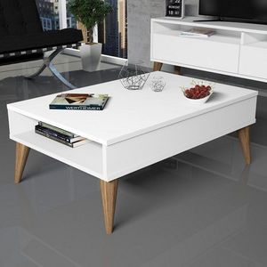 Masuta de cafea Best White, Hommy Craft, 90x60x34, 6 cm, alb imagine