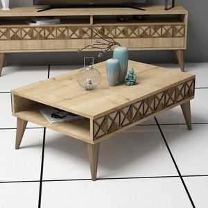 Masuta de cafea Line Oak, Hommy Craft, 90x60x34, 6 cm, stejar imagine