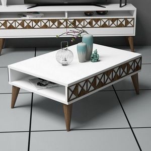 Masuta de cafea Line White, Hommy Craft, 90x60x34, 6 cm, alb imagine