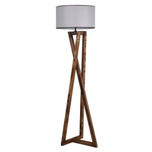 Lampadar, Luin, 8279-3, E27, 60 W, lemn/textil imagine