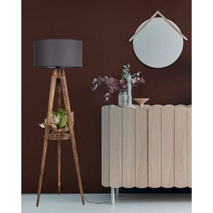 Lampadar cu raft, Luin, 8283-2, E27, 60 W, lemn/textil imagine
