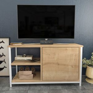 Comoda TV, Retricy, Muskegon, PAL, Alb / Stejar imagine