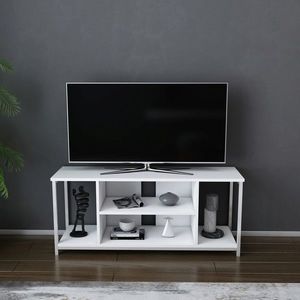Comoda TV, Retricy, Rinaldo, 120x35x50 cm, PAL, Alb imagine