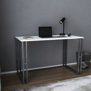 Birou, Retricy, Kane, 120x60x74 cm, PAL, Alb/Negru imagine