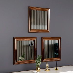Set 3 oglinzi decorative, Siam, Otto, MDF , Bronz imagine