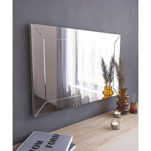 Oglinda decorativa, Siam, Relsa, 50x75x2 cm, MDF , Alb imagine