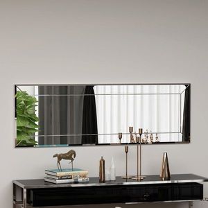 Oglinda decorativa, Siam, Nady, 40x120x2 cm, MDF , Alb imagine