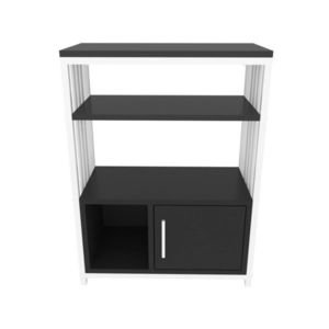 Corp biblioteca, Zena Home, Letos, 60x80x29 cm, PAL, Antracit/Alb imagine