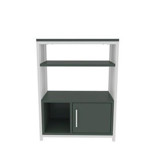 Corp biblioteca, Zena Home, Letos, 60x80x29 cm, PAL, Verde/Alb imagine