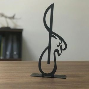 Decoratiune, Allah (C.C.) 03 Pod , 10x30 cm, Metal, Negru imagine