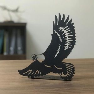 Decoratiune, Kartal Pod , 20x28 cm, Metal, Negru imagine