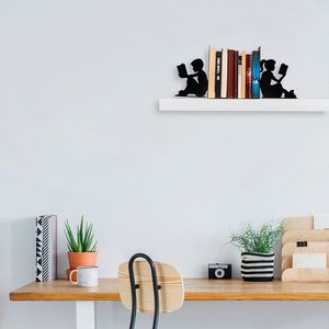 Opritor de carti, Kitap tutucu 10, 40.5x14x22 cm, Metal, Negru imagine