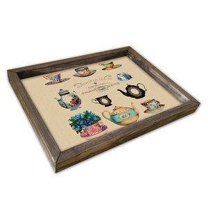 Tava pentru servire, AT-007, 30x40 cm, MDF , Multicolor imagine
