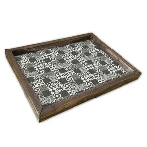 Tava pentru servire, AT-008, 30x40 cm, MDF , Multicolor imagine
