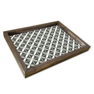 Tava pentru servire, AT-011, 30x40 cm, MDF , Multicolor imagine