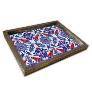 Tava pentru servire, AT-014, 30x40 cm, MDF , Multicolor imagine