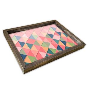 Tava pentru servire, AT-016, 30x40 cm, MDF , Multicolor imagine