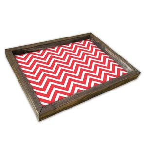 Tava pentru servire, AT-019, 30x40 cm, MDF , Multicolor imagine